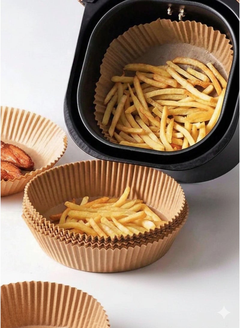 20 قطعة ورق مقلاة هوائية للاستعمال مرة واحدة، بطانات ورق برشمان غير لاصقة، ورق خبز مستدير آمن للغذاء، مستلزمات قلاية هوائية دائرية، ورق حماية المقلاة من الزيوت والالتصاق، قاعدة ورق للمقلاة الهوائية مقاس 16×20 سم، بطانات ورقية مقاومة للحرارة والماء والزيوت، ورق زبدة دائري للفرن والميكروويف والطبخ، اكسسوارات قلاية هوائية سهلة التنظيف، طقم بطانة ورقية مانعة للالتصاق للخبز والقلي، مقاس قياسي عرض 16 سم وطول 20 سم. - Image 1